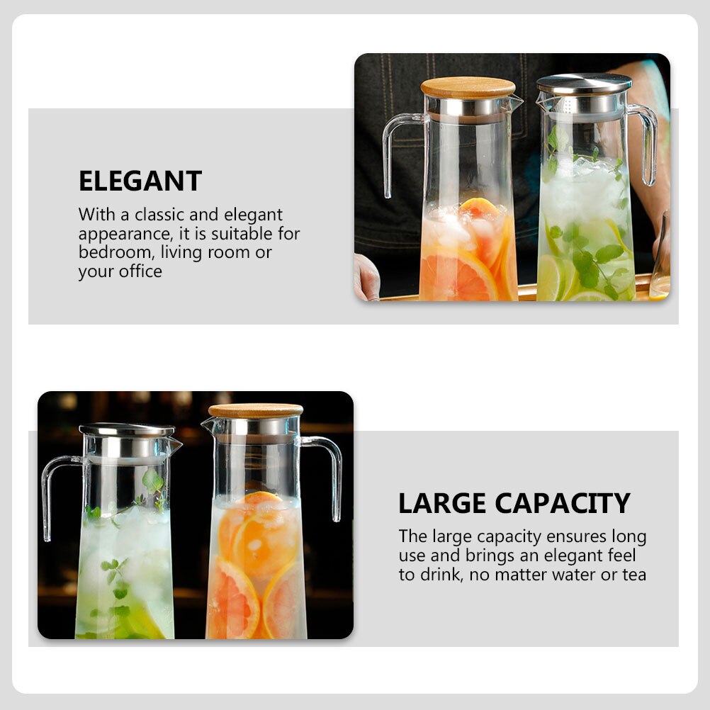 Clear Water Pitcher Acrylic Ice Water Pitcher Kitchen Beverage Pitcher Drinking Pitcher with Lid