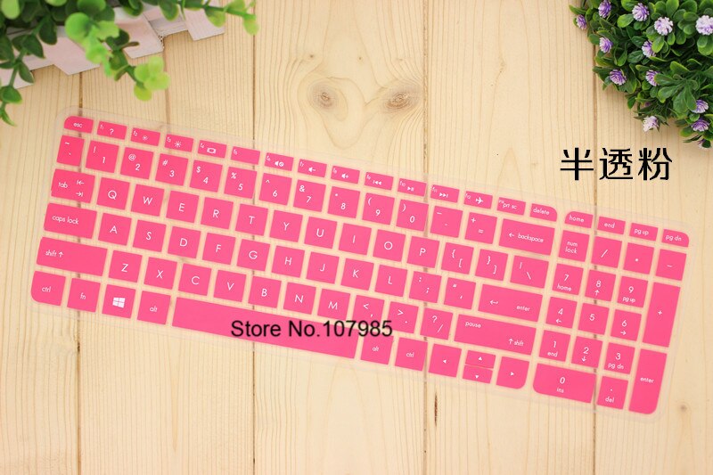15 15.6 inch Soft Silicone Keyboard Protector Cover Skin For HP 250 G5 Pavilion 15 ENVY 15 TPN-C125 TPN-C126 HQ-TRE: Pink