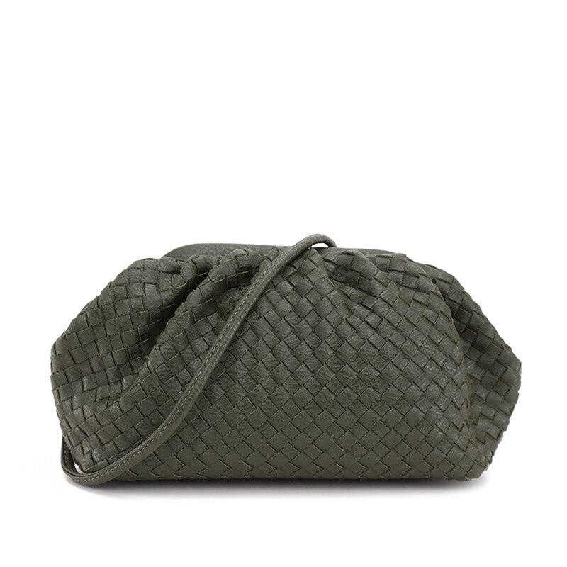 Saco de embreagem de mão de hobo macio bolsa de ombro saco de embreagem de mão de hobo: Army Green