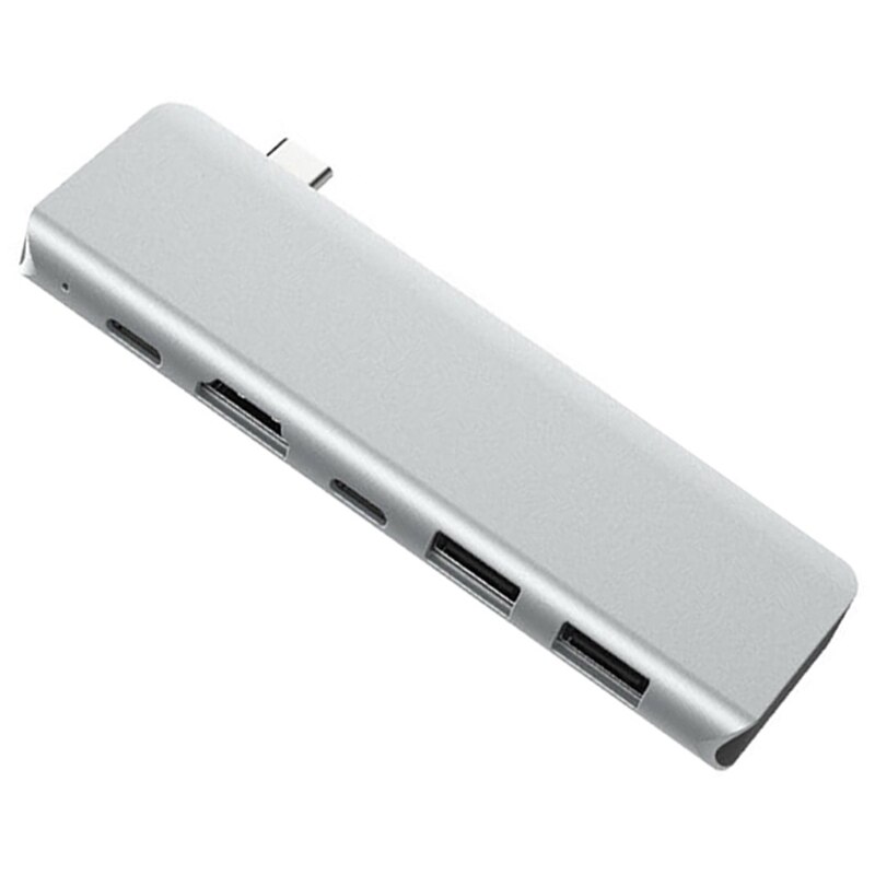WLXKJY 7-in-1 hub, premium aluminium USB 3.0 hub met 36 W (12 V/3 A) voeding, 4 x USB 3.0 high-speed poorten en 3 x oplaadaansluitingen inclusief PD-snellaadfunctie