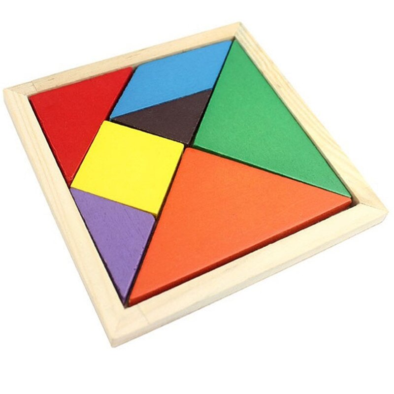 Ig spill hjernetrim tregeometri tangram puslespill form kognitiv intellektuell utvikling barneleker barneleke: Default Title