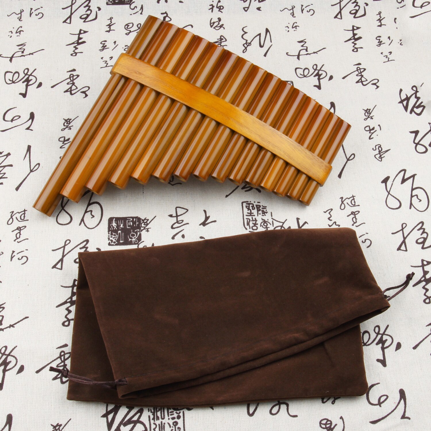 15 Pipes Right Hand Pan Flute C Key Folk Musical Instruments Brown Colour Flute De Pan Woodwind Instrument Handmade Pan Pipes