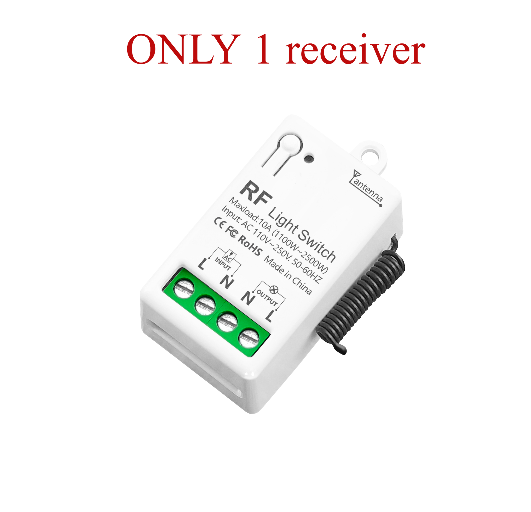 RF433 Drahtlose Fernbedienung Lichtschalter AC110V 220V 10A Relais Mini Modul Wandpaneel mit Magnet für Zuhause Lampe Ventilator LED TV: dunkel Violett