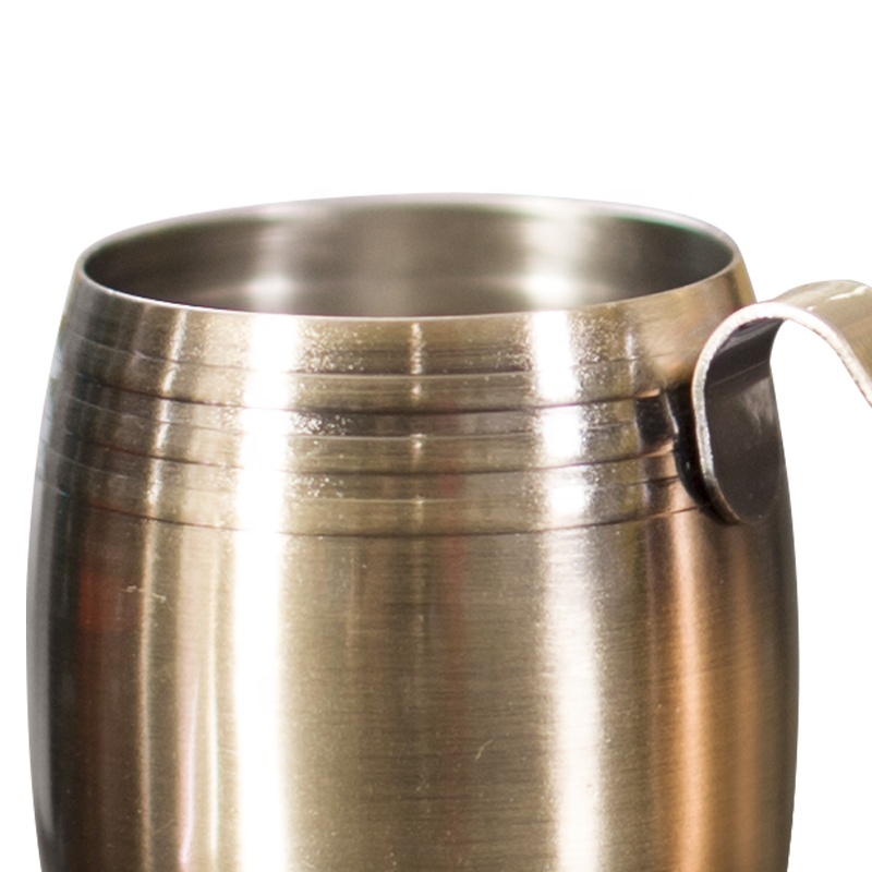 50ML Stainless Steel Cocktail Jigger Metal Bar Spirit Measure cup with Pour hand shank