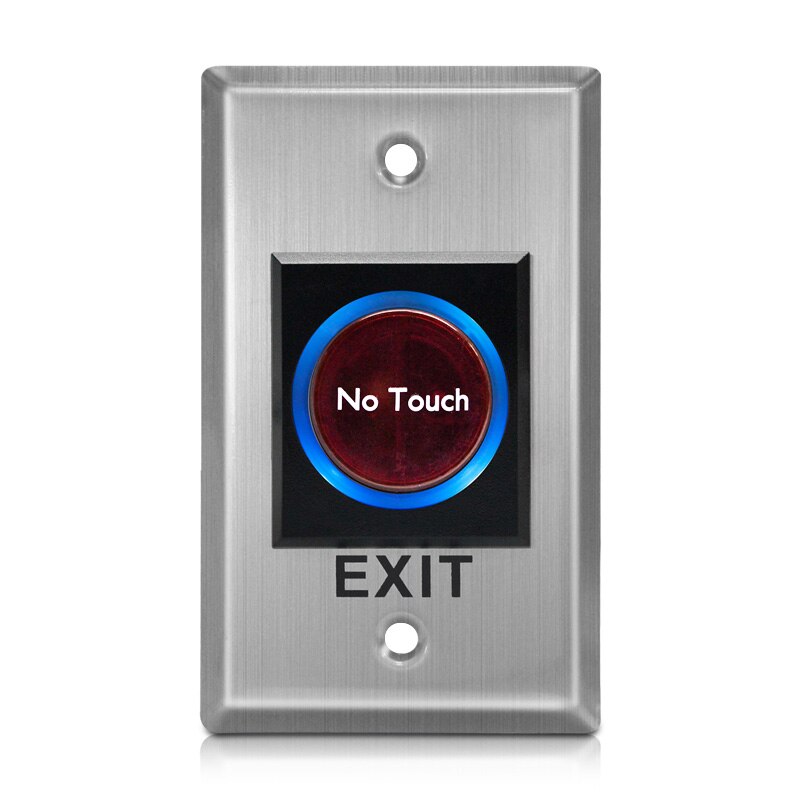 Stainless Steel No Touch Door Push Button Sensor Infrared Exit Button Emergency LED Release Switch For Access Control System: CS70B