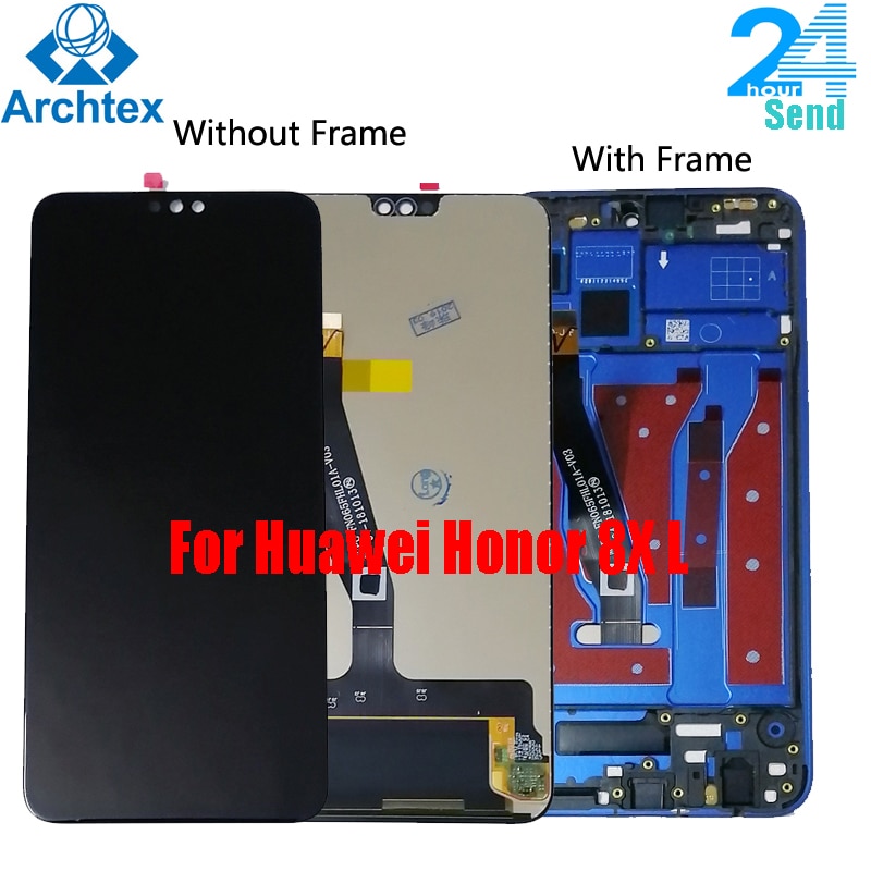 Til huawei honor 8x lcd-skærm+touch screen digitizer samling udskiftning+ ramme 6.5 tommer til huawei honor 8 x jsn -l21 l42