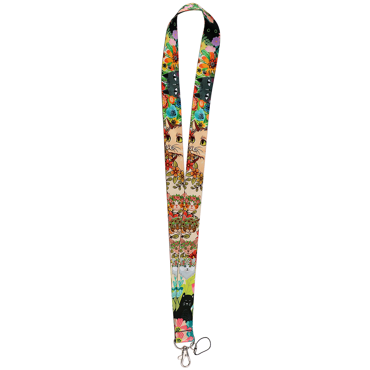 Cute Cat Neck Strap Kawaii Animal Lanyard For Keys Keychain Badge Holder ID Credit Card Pass Hang Rope Phone Charm Straps