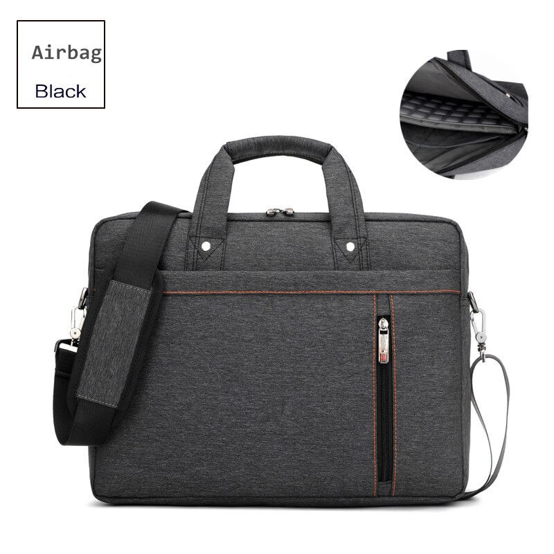 Brand waterproof Laptop bag 17.3 17 15.6 15 14 13.3 13 inch Shoulder portable Messenger Women Notebook bag for macbook air bag: Black / 13.3 inch