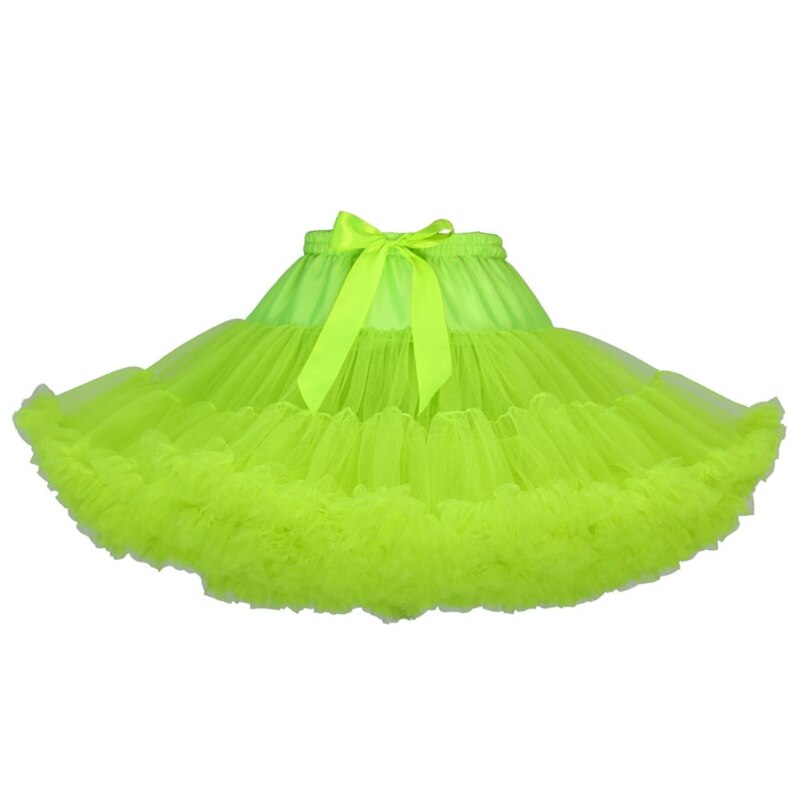 Falda de tutú de Lolita para mujer, prenda de tul en capas, con lazo grande, para baile y Ballet: 6EE801438-GN