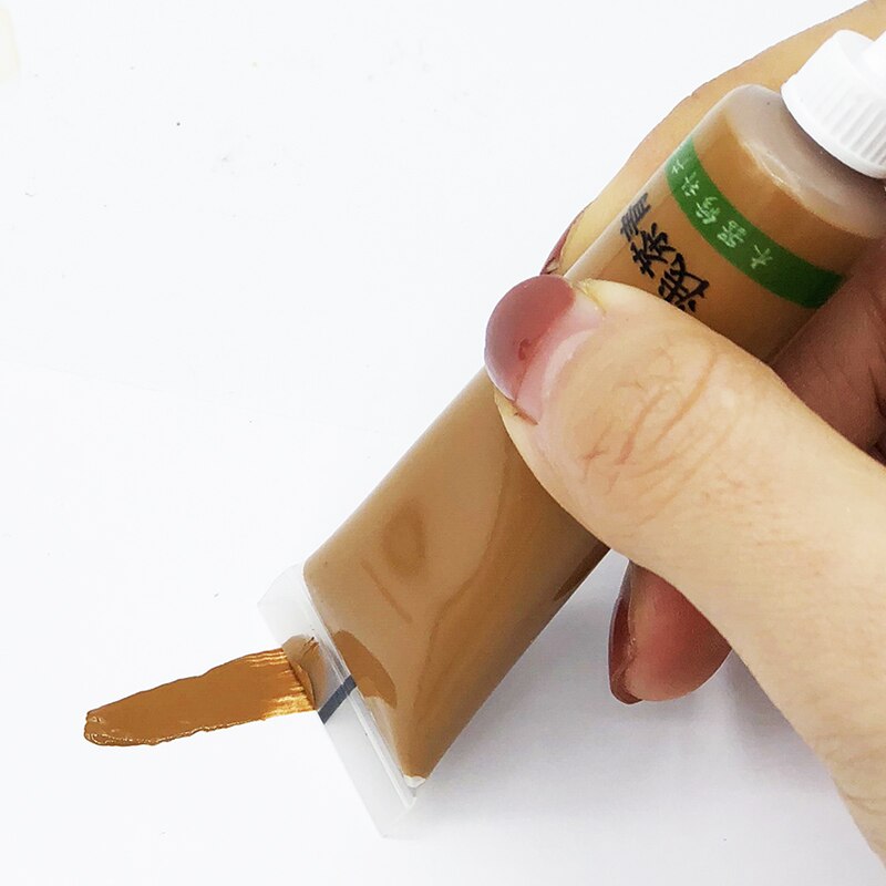 Pasta de reparación de muebles de madera, pintura de madera para puerta de madera, removedor de grietas con agujero para arañazos, 18g