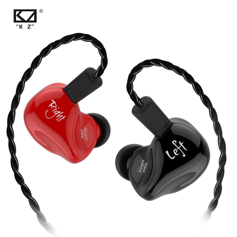 KZ ZS4 In Ear Oordopjes 1DD + 1BA Hybride technologie Stereo bass Headset Monitor Noise Cancelling Oordopjes voor Telefoons Gaming