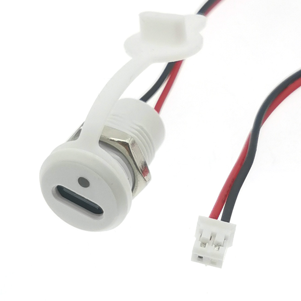 1-8 Uds USB tipo C 1.5A toma de carga tipo entrada con tuerca M11 tapa impermeable puerto de alimentación USB-C conector hembra de TYPE-C