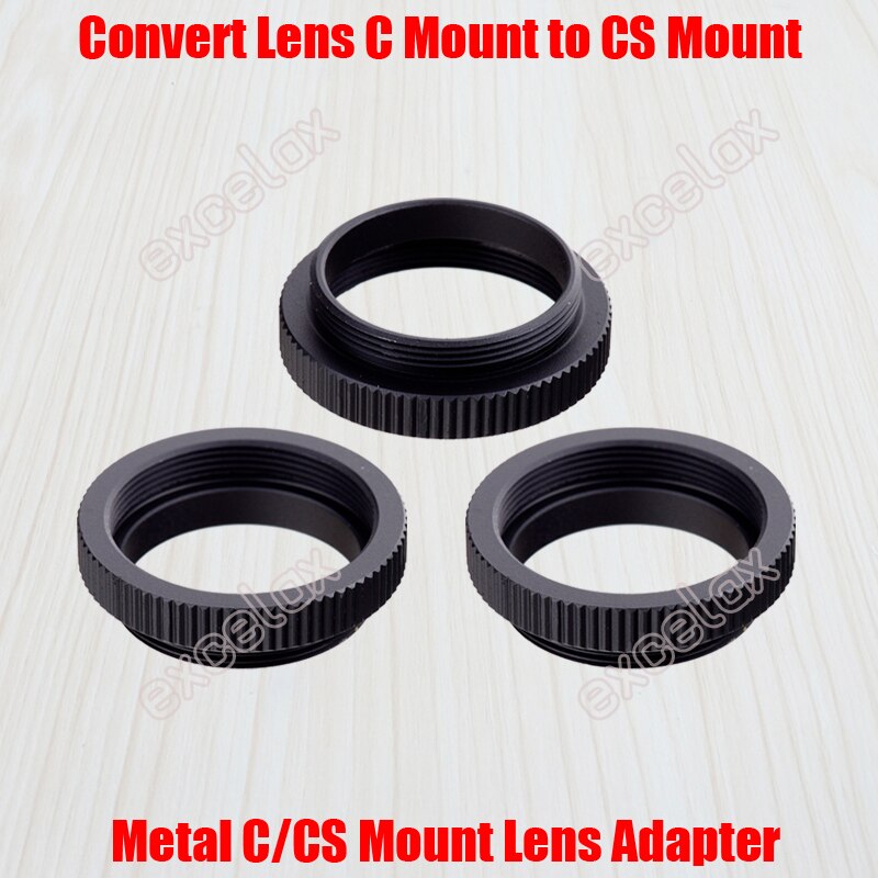 3PCS/Lot Aluminum 5mm C/CS Mount Adaptor 25.4mm Thread C to CS Lens Mount Adapter Converter Ring for Security CCTV Camera