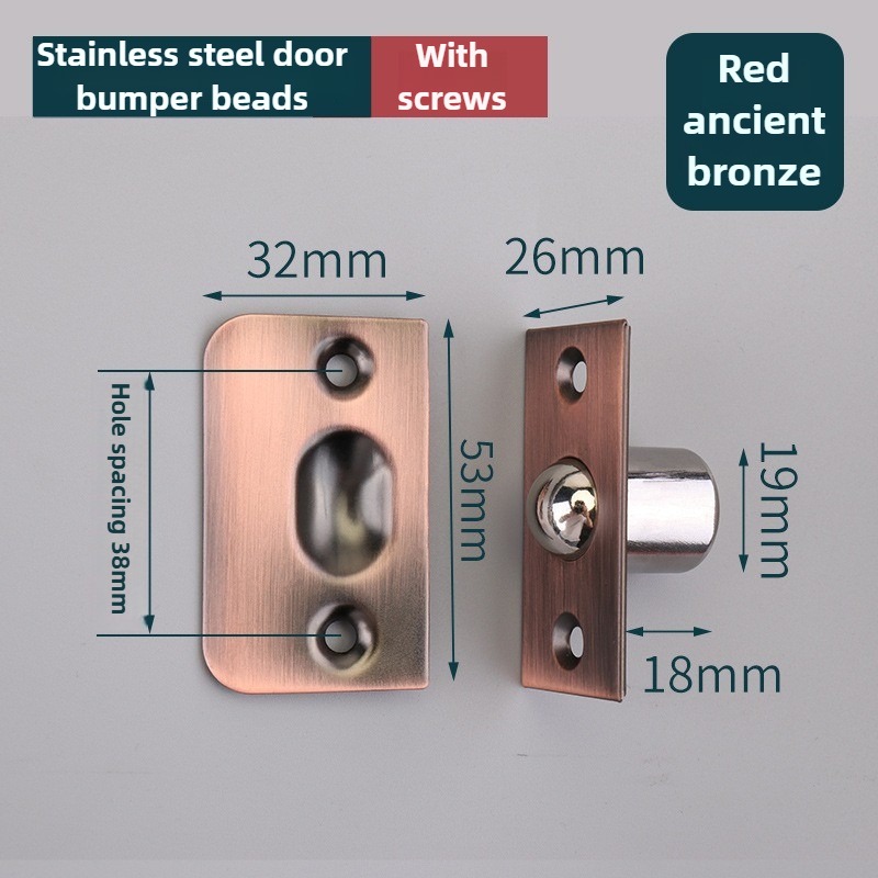 1Set Stainless steel Closet Door Ball Catch with Screw Cabinet Gate Spring Roller Ball Door Latch Set Door Stopper Furniture: Orange