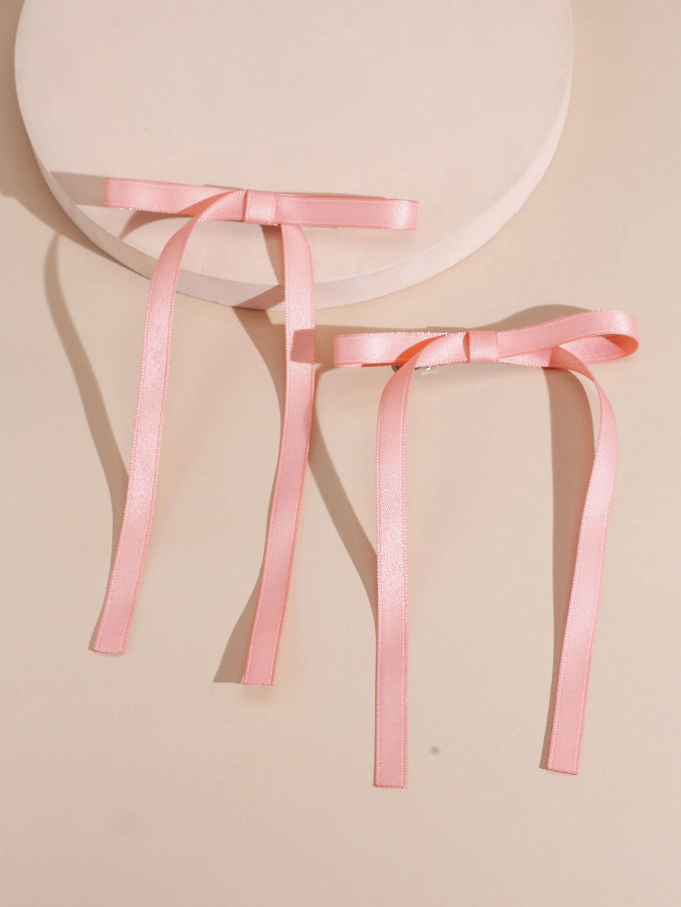 Lystrfac 2Pcs/Lot Fabric Hair Bow Hairpin for Women Girls Ribbon Hair clip Bow Top Clip Female Hair Accessories: Gold