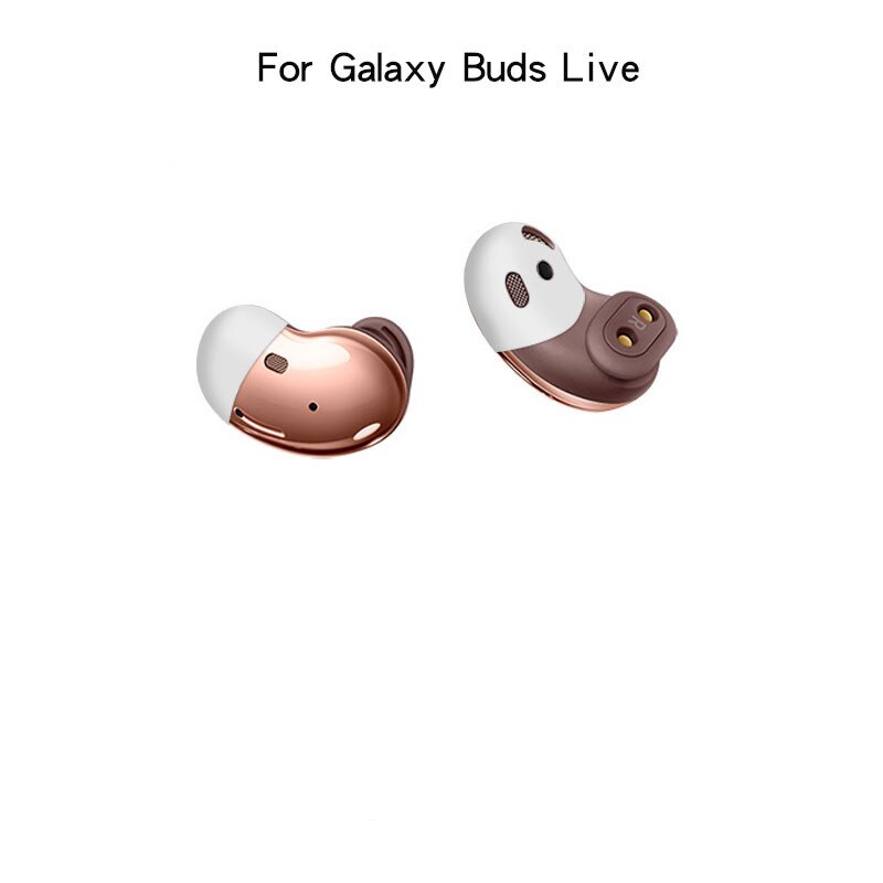 Silikonkuddar för samsung galaxy buds live hörselskyddsfodral läckagefritt ljud hörlurar halkfria örontips för galaxy buds live: Vit