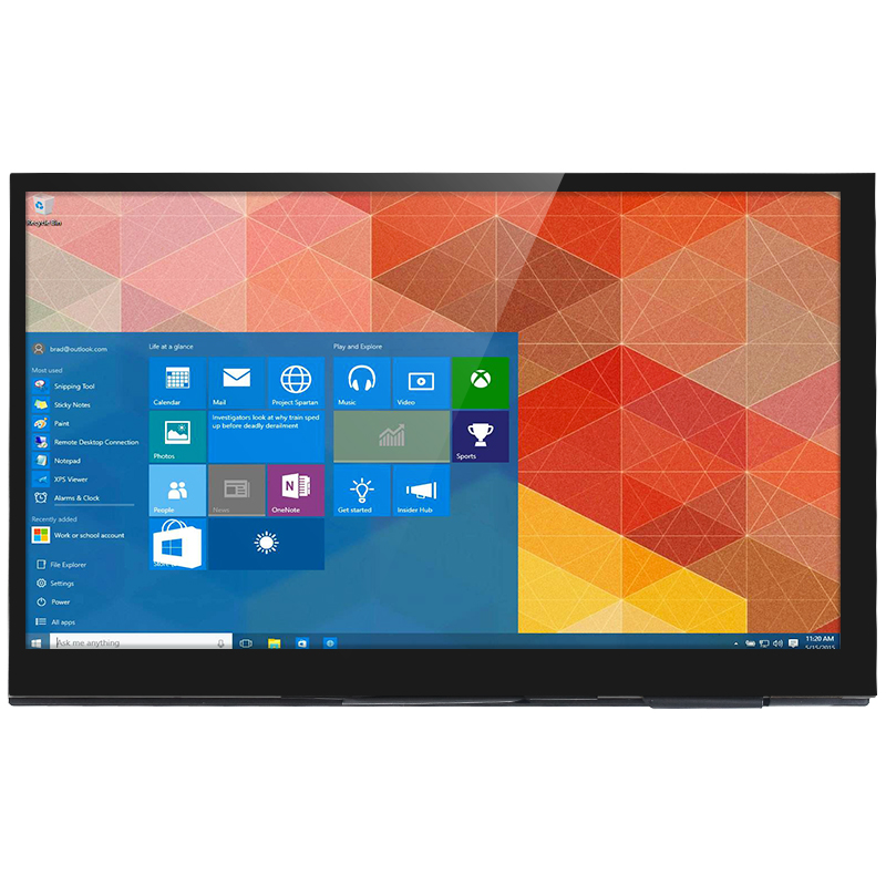 7 Inch Draagbaar Scherm Ips Lcd Capacitief Touchscreen 1024X600 Monitor Optionele Luidsprekers Voor Raspberry Pi Laptop Pc