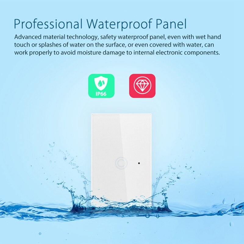 Smart wifi vägglampa strömbrytare 1 gäng tryck på strömbrytare fjärrkontroll smart life tuya app arbeta med alexa google home us plug