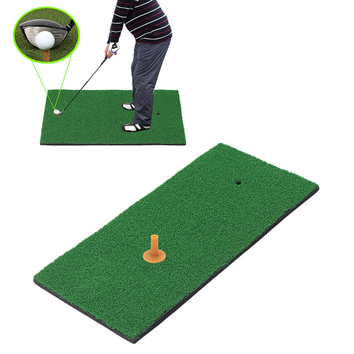 Golf Putting Training Mats Nylon Turf Chipping Driving Range Practice Mat Indoor 3 Model Size Durable Anti-skid Lightweight
