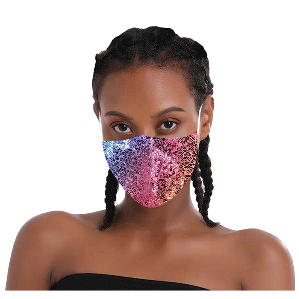 Elastische Leuchtenden Pailletten Masken für Gesicht Frauen Sonnencreme Atmungs Kristall Maskerade Schmuck Maske für Nachtclub tanzen Party 21: L