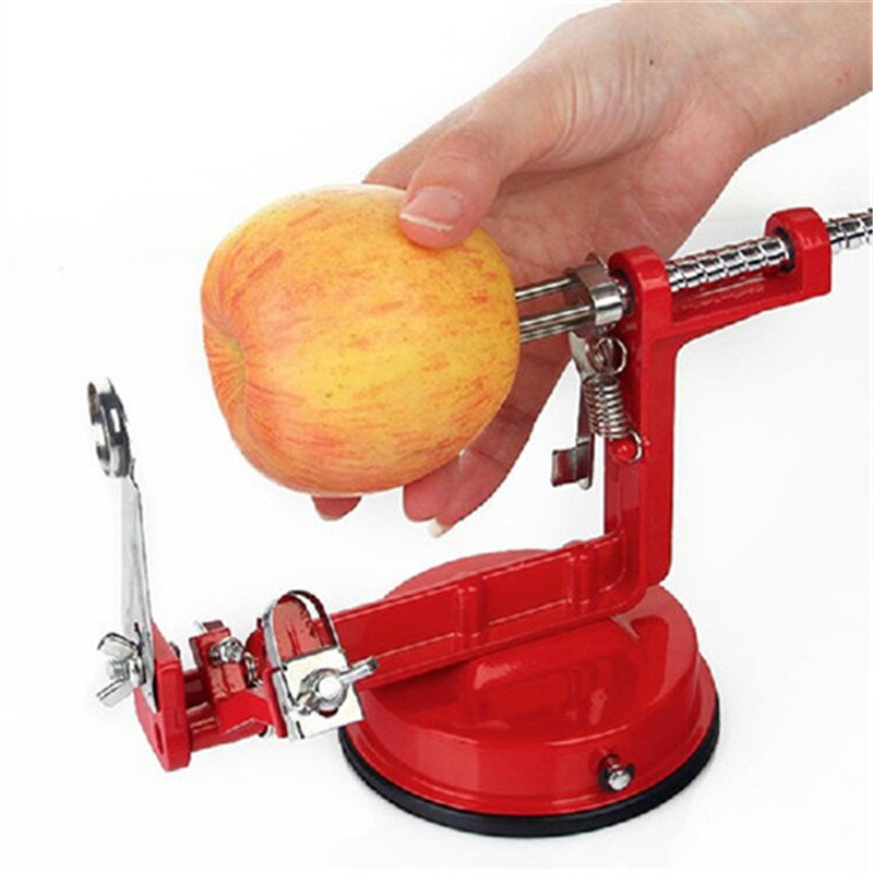 3 In 1 Staal Fruit Potato Apple Machine Peeler Corer Slinky Slicer Cutter Bar Thuis Hand Aangezwengeld Knippen Fruit dunschiller