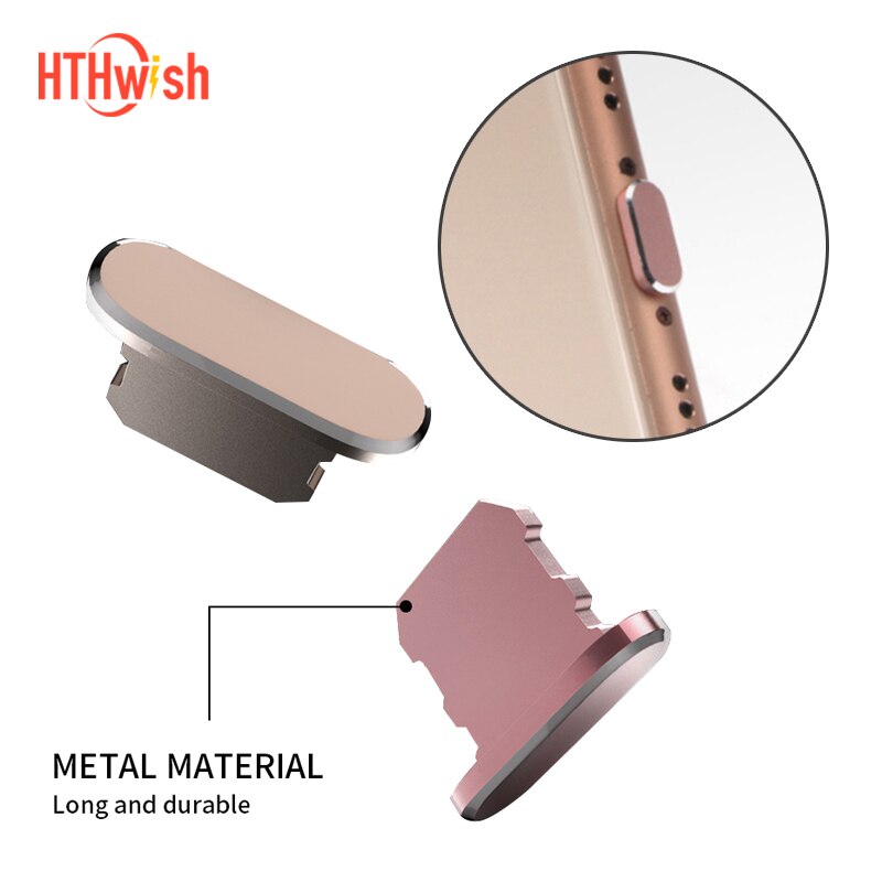 Metal Dust plug Charging Port Charger Port Anti Dust Plug Cap Stopper Cover For IPhone 7 8 Plus XS Max Mobile phone dust plug