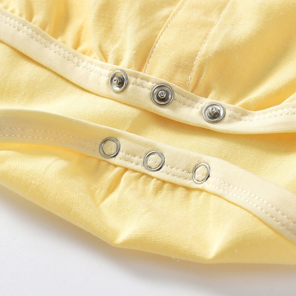 Conjunto de ropa para bebé, traje de algodón para niño, camisetas con Lazo Amarillo y monos, trajes de caballero, conjunto de ropa para bebé, 2 uds.