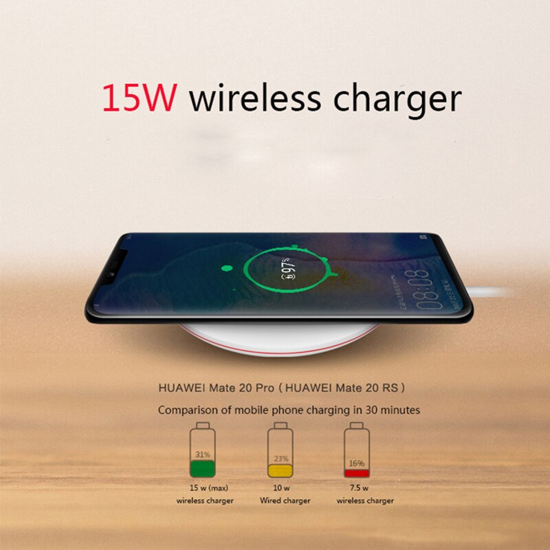 Huawei P30 Pro Draadloze Oplader 15W CP60 Quick Charge Voor Huawei Mate 20 Rs Mate 20 30 Pro Iphone X 8 Plus Xs Max Samsung S9 S10
