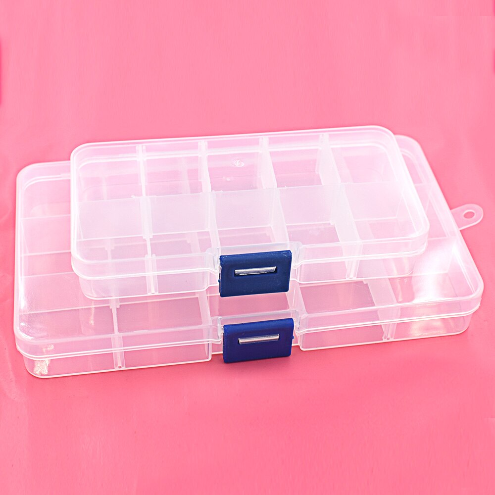 5 stk./parti æske til knapper øjer opbevaring justerbar plastik 10/15 rum opbevaring boxcase container æsker