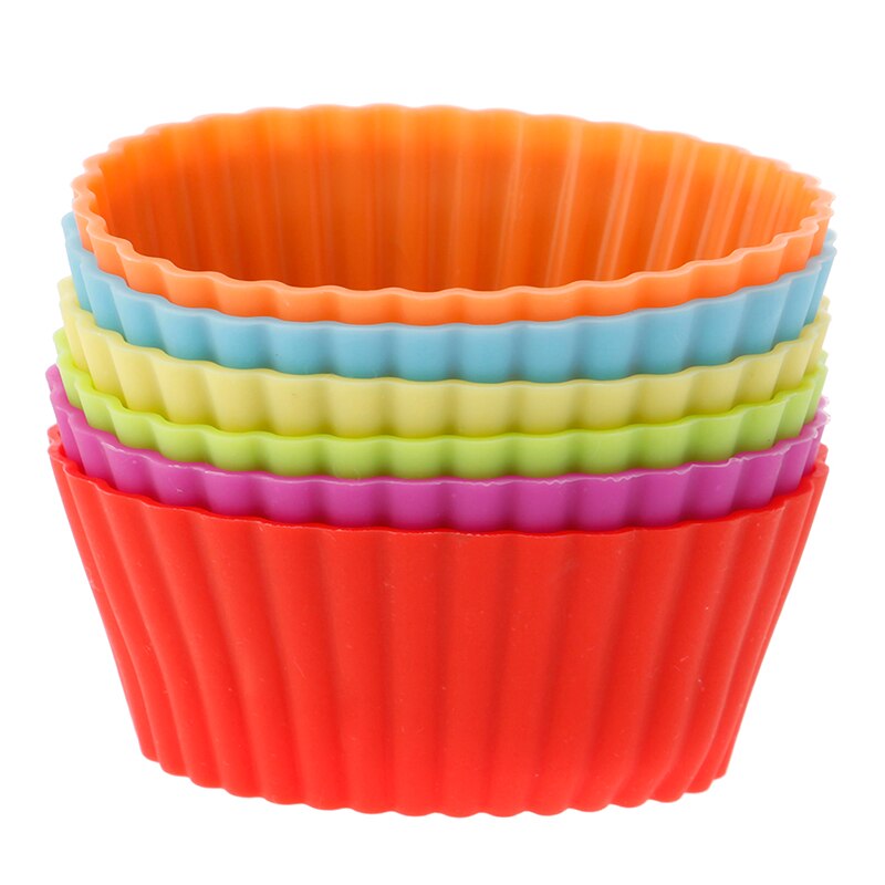 6 stuks siliconen cake cupcake vormpjes bakvormen siliconen bakvorm cupcake en muffin cupcake