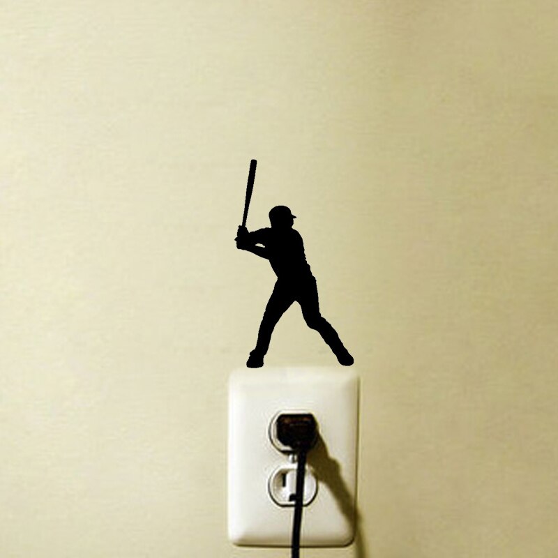 Baseball Player Vinyl Switch Decals Wall Stickers 5WS0970