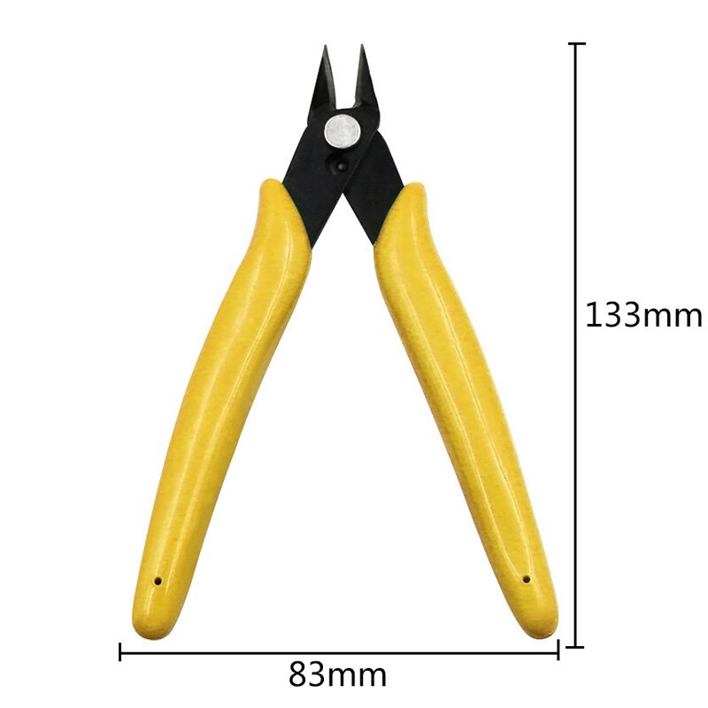 Elektronische Diagonale Tang Wire Cable Cutters Anti-Slip Side Cutters Knipt Flush Nipper 1Pcs Mini Diagonale Tang Hand gereedschap: yellow