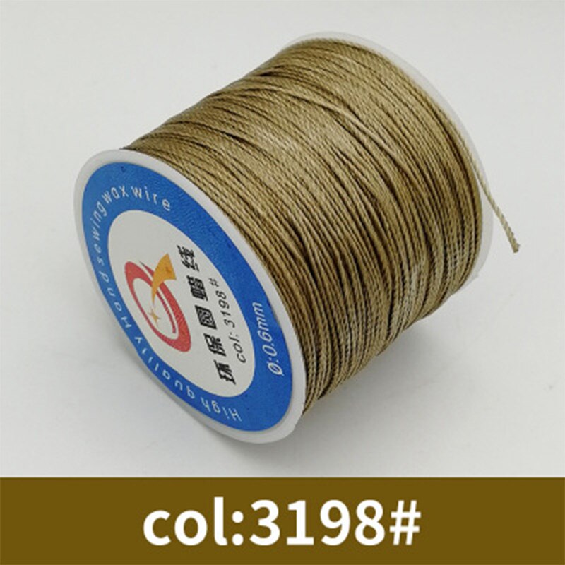 0.6mm tondo filo cerato filo di cera filo di cucitura filo per artigianato in pelle filo da cucito gioielli fai da te tariffa hilos para coser: Caffè