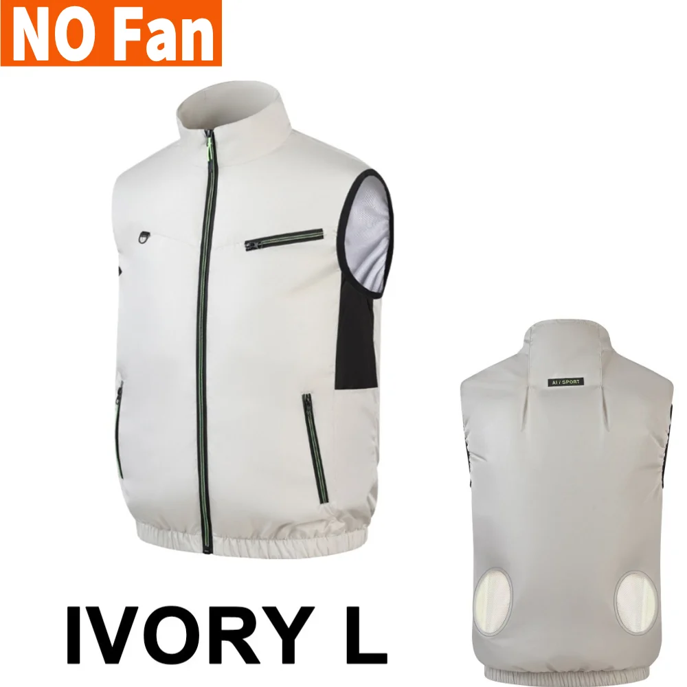 Koelvest Draagbare Koelventilator Vest Hittebestendige Airconditioning Kleding Koeling Voor Werknemers Zomer Kamperen Viskoeling: Goud