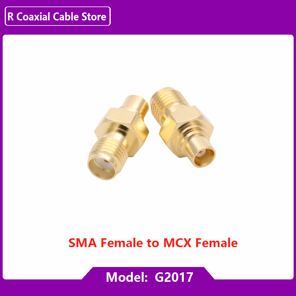 Adaptador macho y hembra SMA macho y hembra, convertidor de conector de barril de tuerca de acoplamiento coaxial RF, MMCX/MCX, 1 ud.: G2017