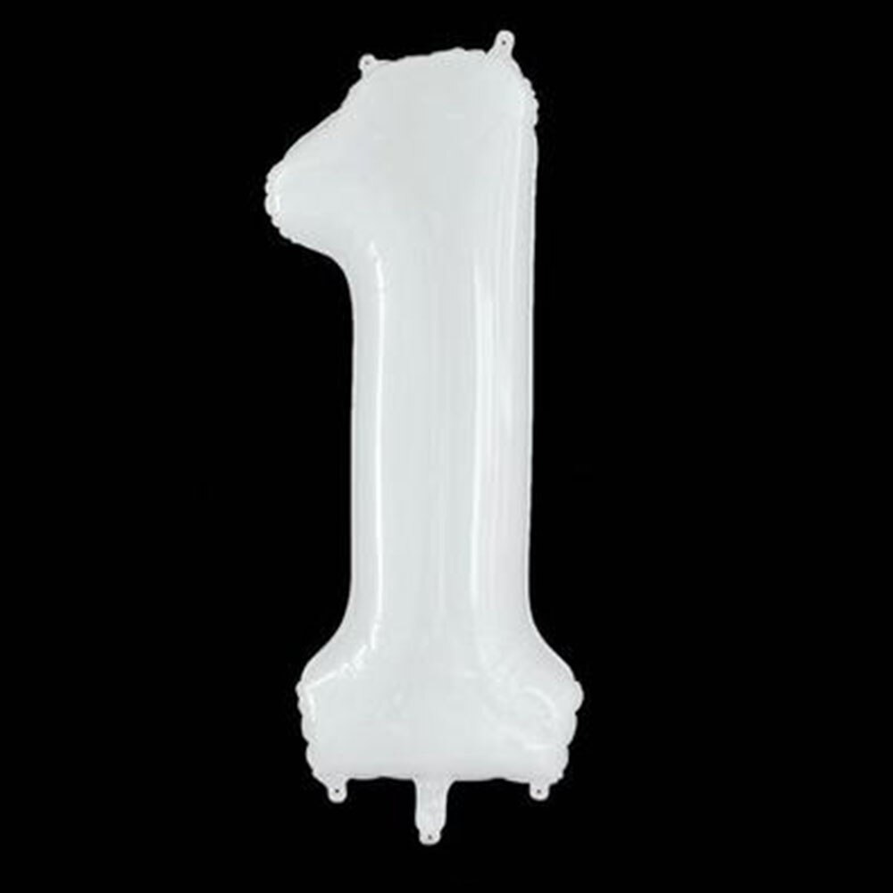 40 tommer store hvite tall ballonger 0 1 2 3 4 5 6 7 8 9 folieballong bursdagsfest dekorasjoner figurer globos baby shower dekors