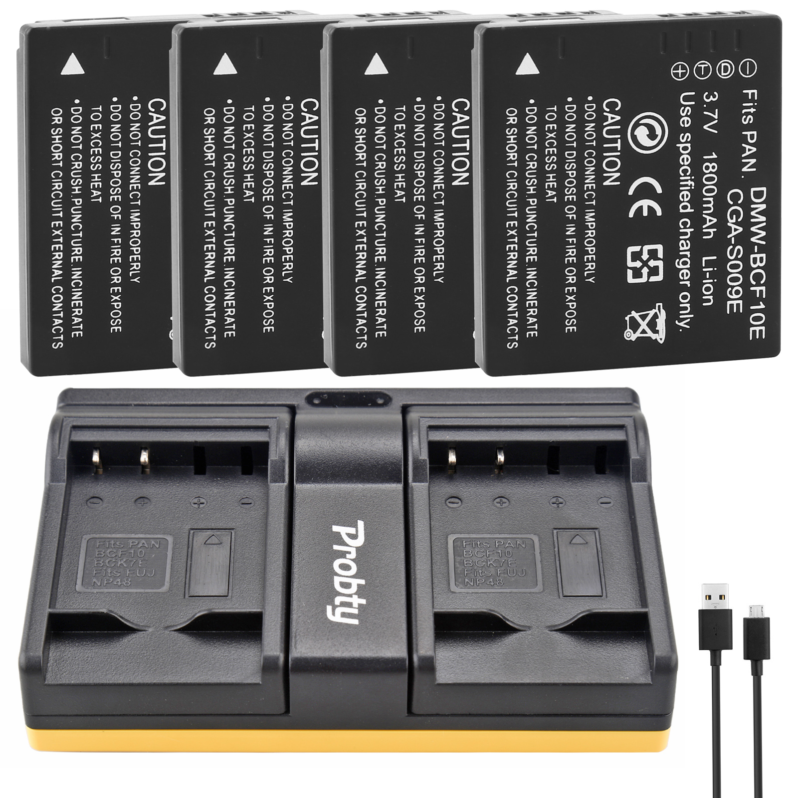 DMW-BCF10E Battery &amp; Charger voor PANASONIC Lumix DMC-F2 DMC-FH3 FH20 FH22 DMC-FH20A DMC-FH20K DMC-FH20R DMC-FH20S DMC-FH20V