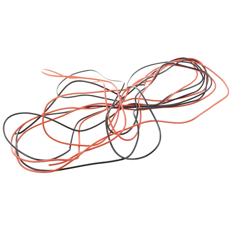 2X 26 Gauge & 20 Gauge & 24 Gauge Awg Silicone Rubber Wire Cable Red Black Flexible (Total 6 Pcs)