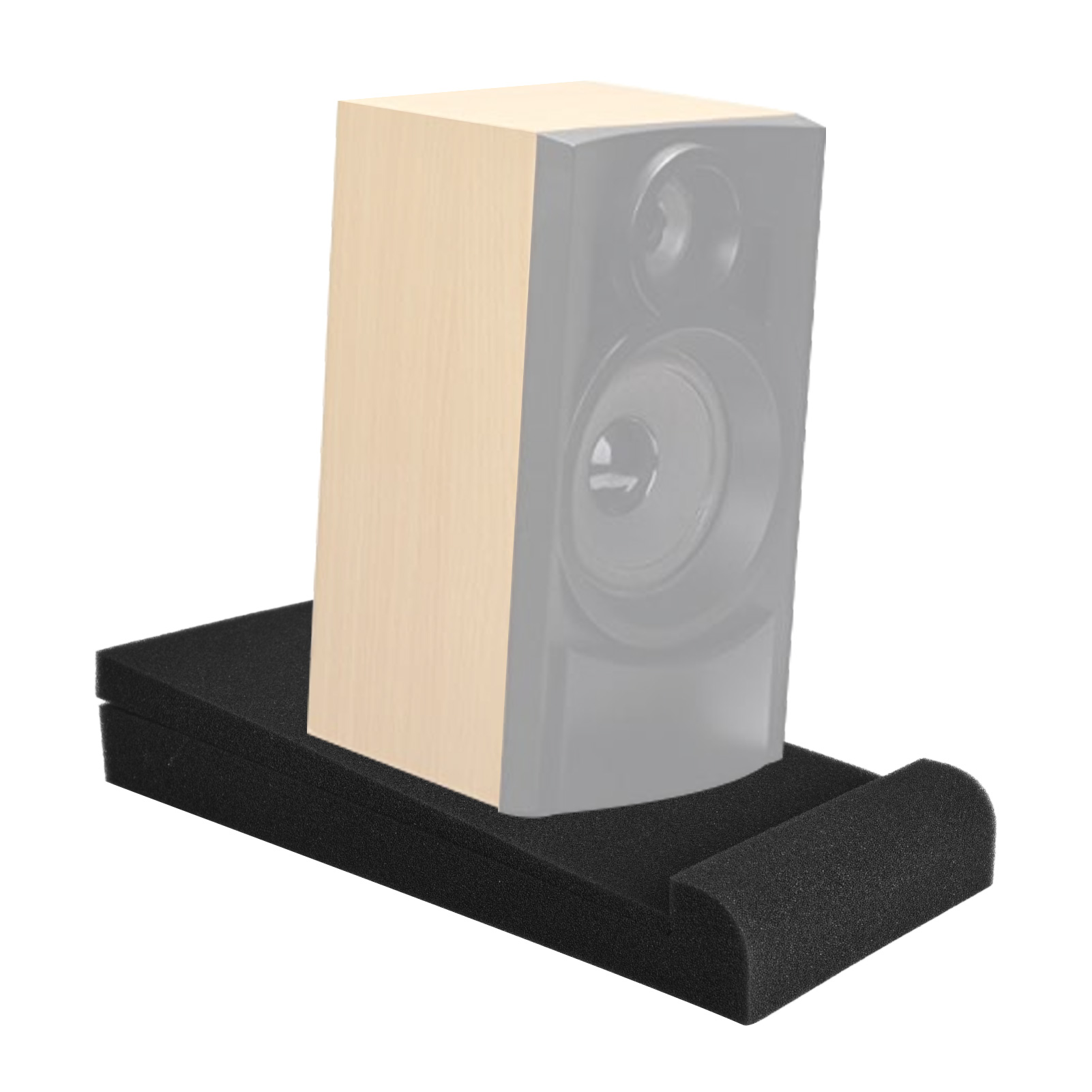 2 Packs High Density Acoustic Isolation Foam Isolation Pads 30 * 27cm Usable Area for Studio Monitor Speaker
