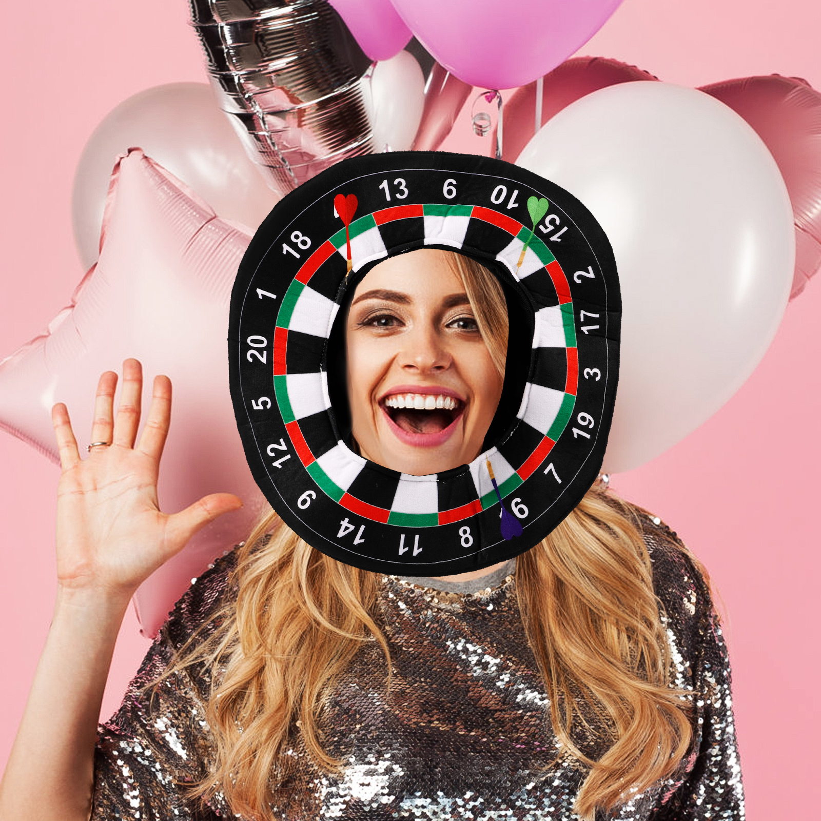 Darthatt kostyme hatter barn voksne sport dartskive hodeplagg sammenleggbart festfoto rekvisitt nyhet hodeplagg