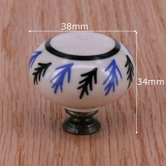 1pc skuff kommode trekk knott 38mm*34mm keramiske møbler dekorasjon knotter kjøkkenskap cupbopard dørhåndtak trekke: En