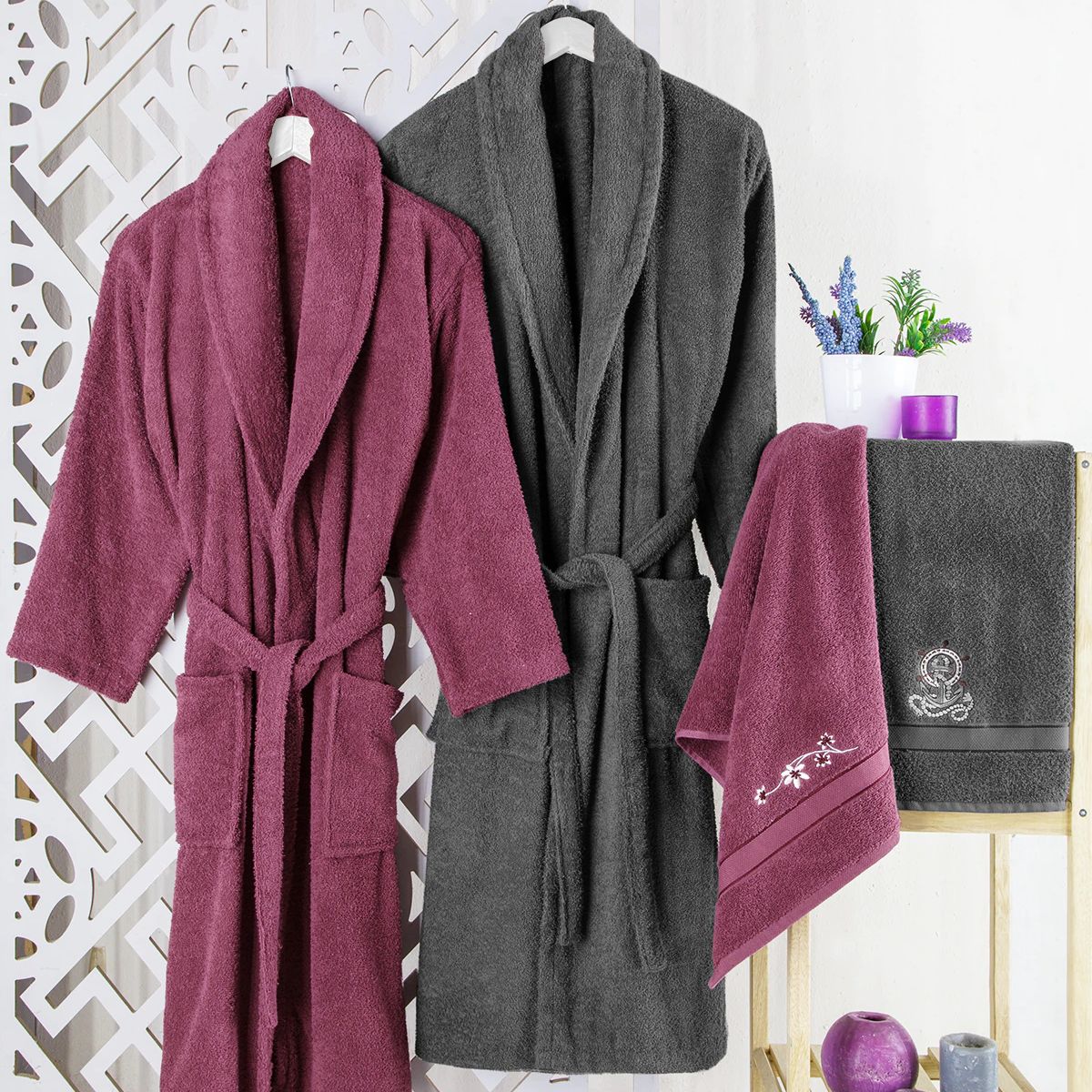 Premium 100% cotton Turkish Luxury Super Soft bathrobes and towel adult bathrobes women's bathrobes man bathrobes