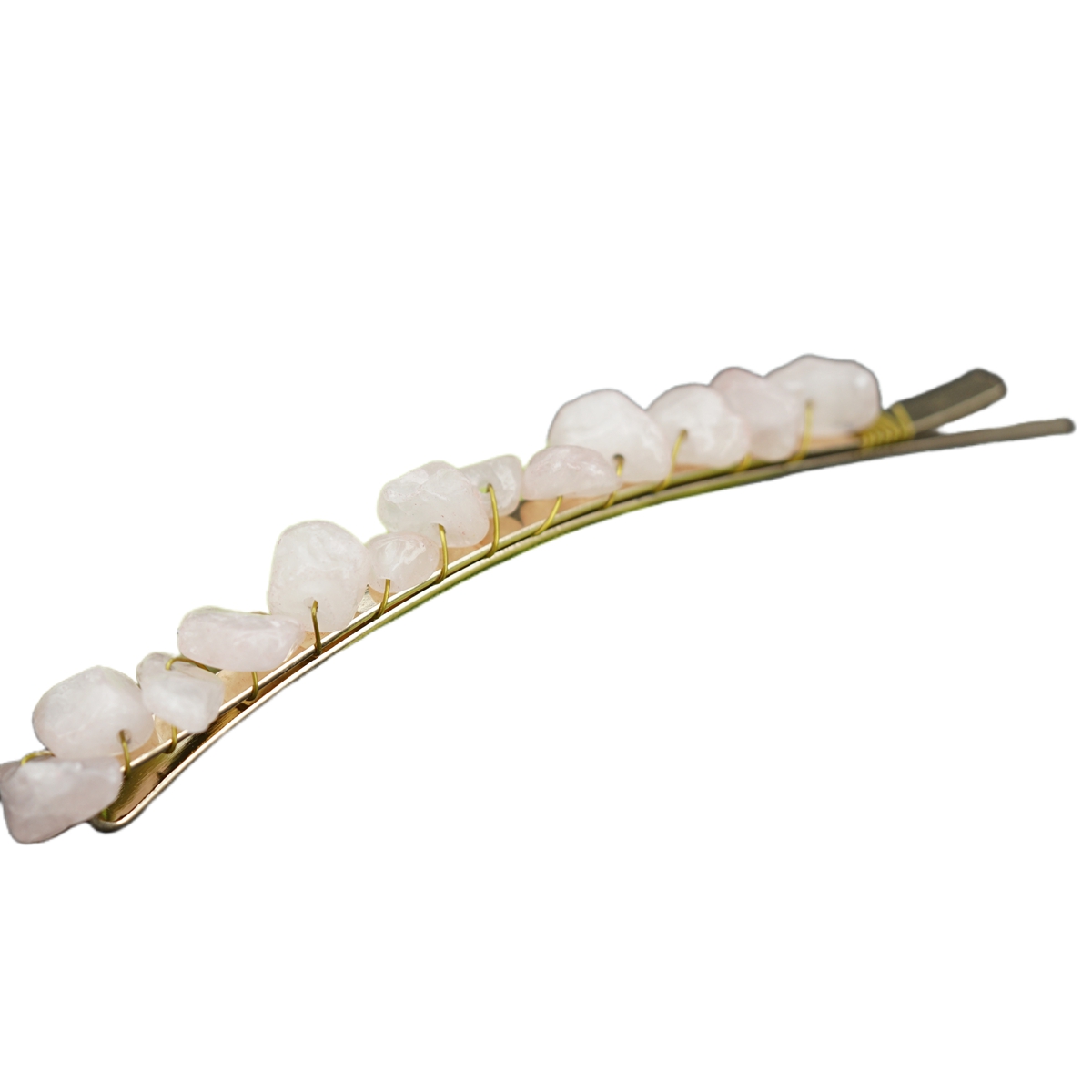 Women Hair Clip Pin Handmade Chip Gemstone Barrettes Hair Grips Accessories Crystal Bobby hairpin Girls Headwear: SKY BLUE