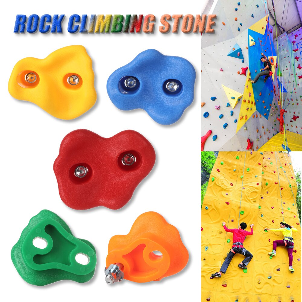 5/10pc farverige holdbare klatring holder greb børn kid indendørs udendørs sport blandet farve bjergbestigning væg sten sport tilbehør