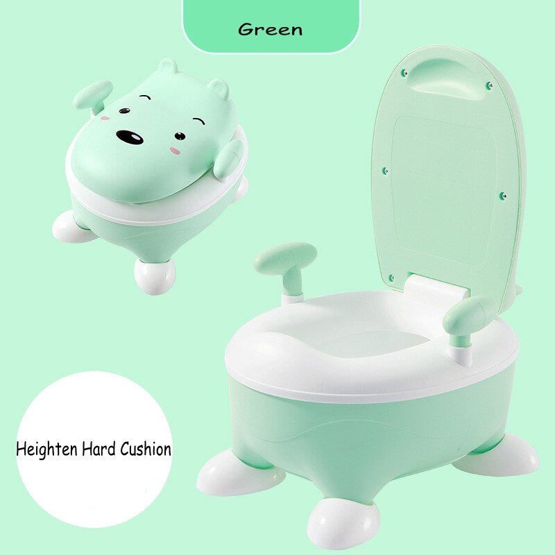 Bonbons couleur bébé infantile siège de toilette grand enfant enfants bébé toilette formation pot urinoirs tiroir Style facile à nettoyer: Green Heighten Hard