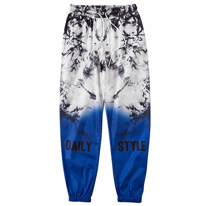Hip hop joggerbukser mænd gradient farve streetwear harajuku print joggingbukser forår sommer tynde bløde haremsbukser herre