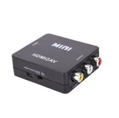 AV/RCA CVBS zu HDMI-kompatibel 1080P Video Converter MINI AV2HDMI Adapter Konverter Box Für HDTV Projektor set top box: Black