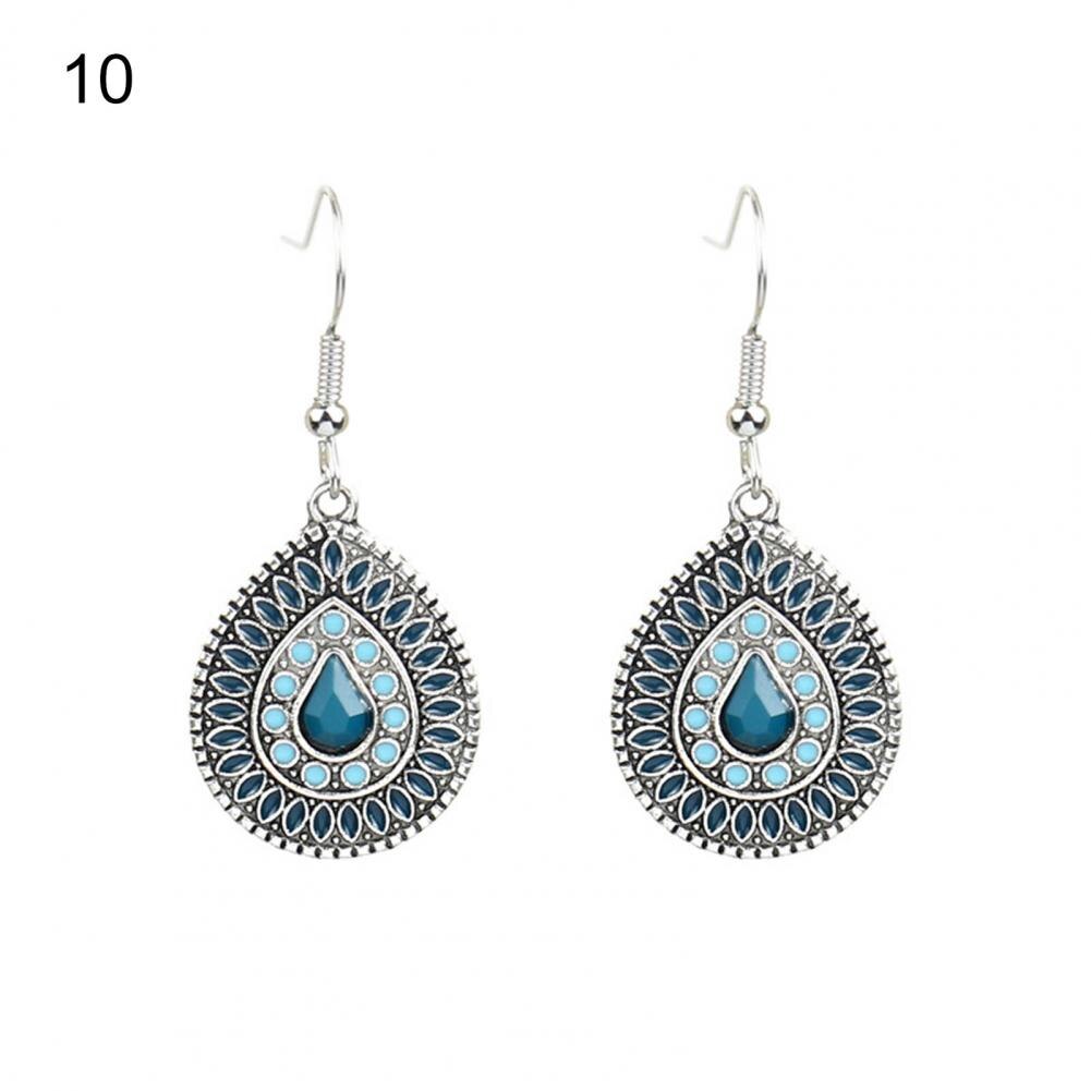 Purpurina de estilo bohemio, pendientes de gota llamativos, adorno de oreja que combina con todo, atractivo para la belleza, 1 par:  10