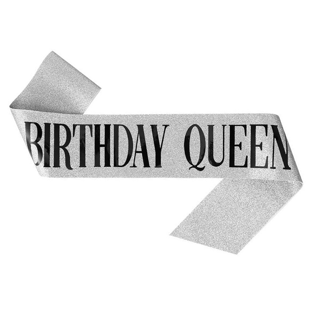 Cinturón de ceremonia con purpurina para niña, correa para de reina de cumpleaños, cinta brillante, suministros para de cumpleaños, accesorios con purpurina, 1 ud.: plum