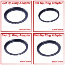 1Pc Metal 52Mm-58Mm 46Mm-52Mm 52Mm-55Mm 58 Mm-67Mm Step Up Filter Lens Adapter Ring 52-58 Mm 52 Tot 58 Stepping
